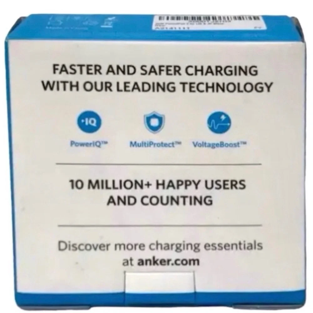 ANKER 24w Power Port 2 Charger (Black) (NWT)